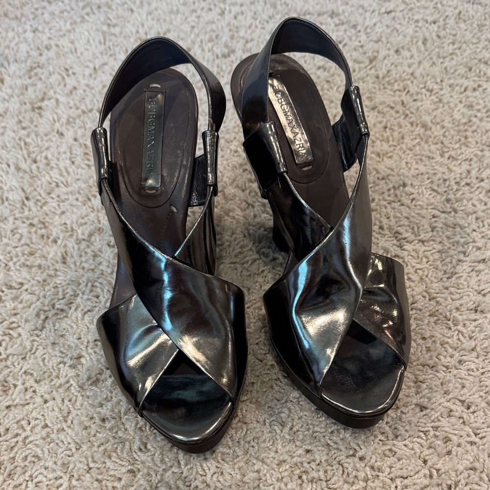 BCBGMaxAzria Black Patent Leather Heels